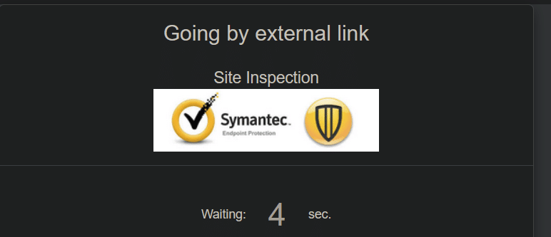 waiting page before redirect